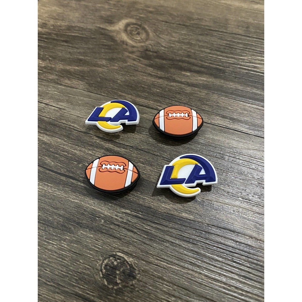 Los Angeles Rams Football Team Sports Charm For Crocs Shoe Charms - 4 Pieces